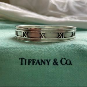 Tiffany & Co. Sterling Silver “Atlas” Collection Bangle Bracelet
